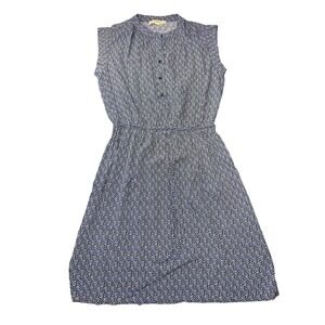 Ann Taylor LOFT Sleeveless Geometric Print Midi Shirt‎ Dress Size S